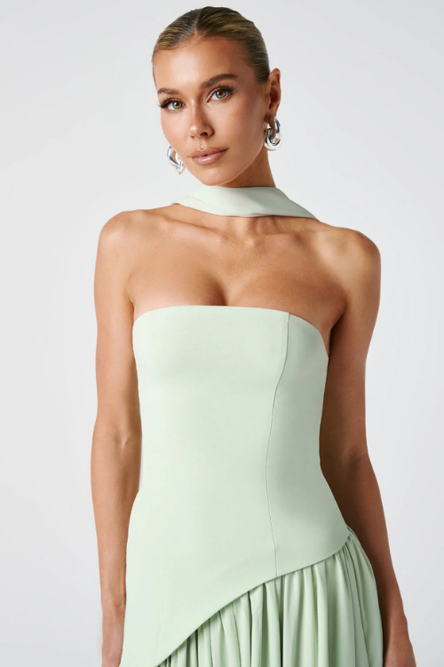 Draped Scarf-Style Maxi Dress