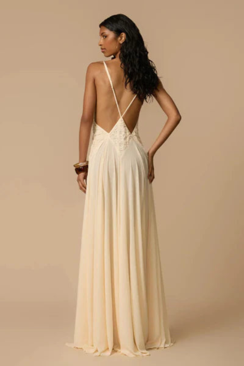 Sultry V-Neck Maxi Dress