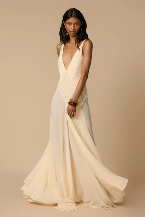 Sultry V-Neck Maxi Dress