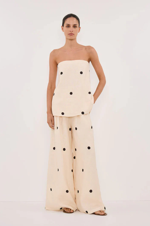 Retro Dot Pattern Pants Set