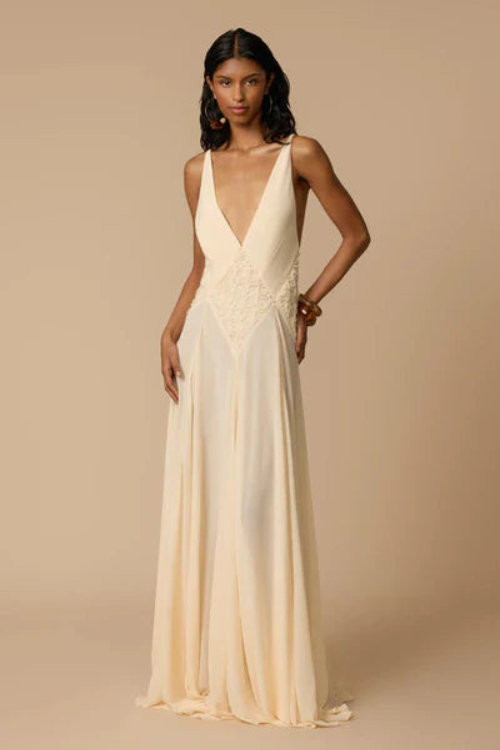 Sultry V-Neck Maxi Dress