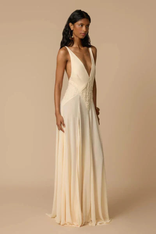 Sultry V-Neck Maxi Dress