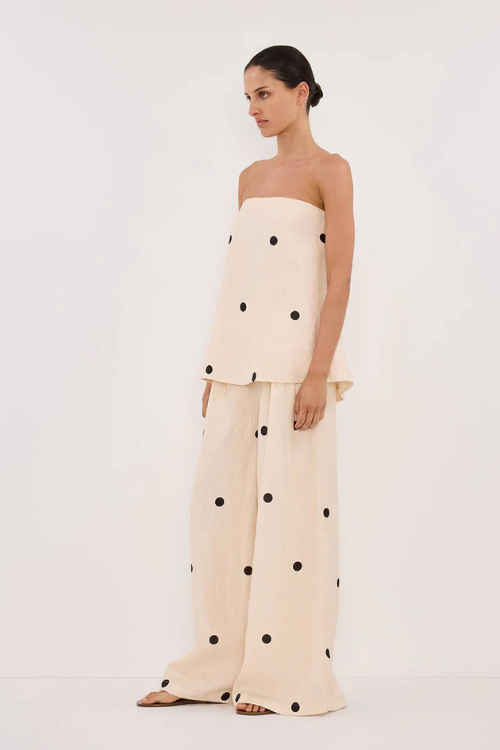 Retro Dot Pattern Pants Set