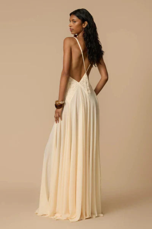 Sultry V-Neck Maxi Dress
