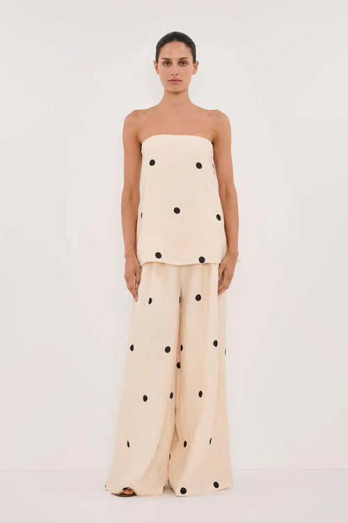 Retro Dot Pattern Pants Set