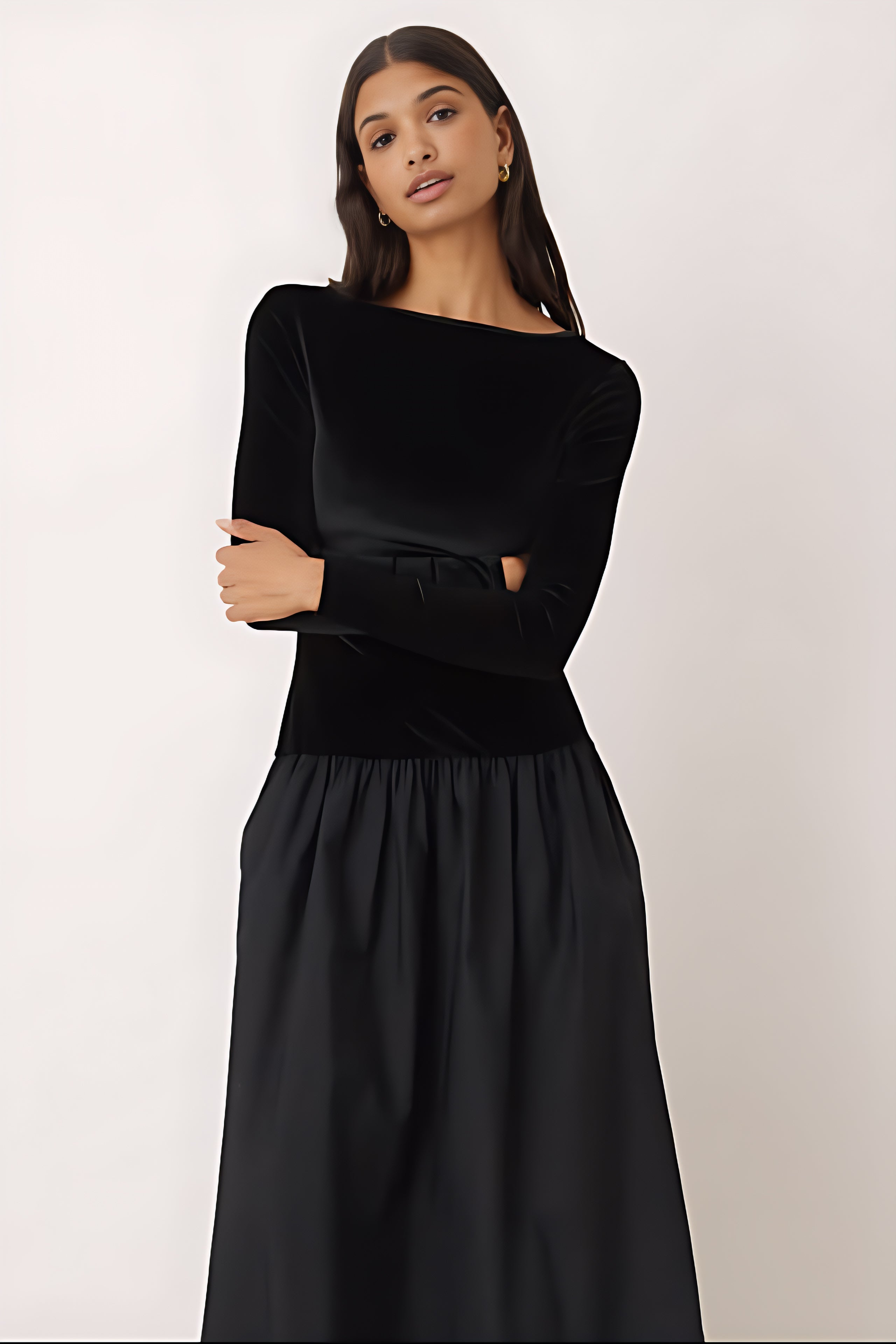 Sleek Sleeved Maxi