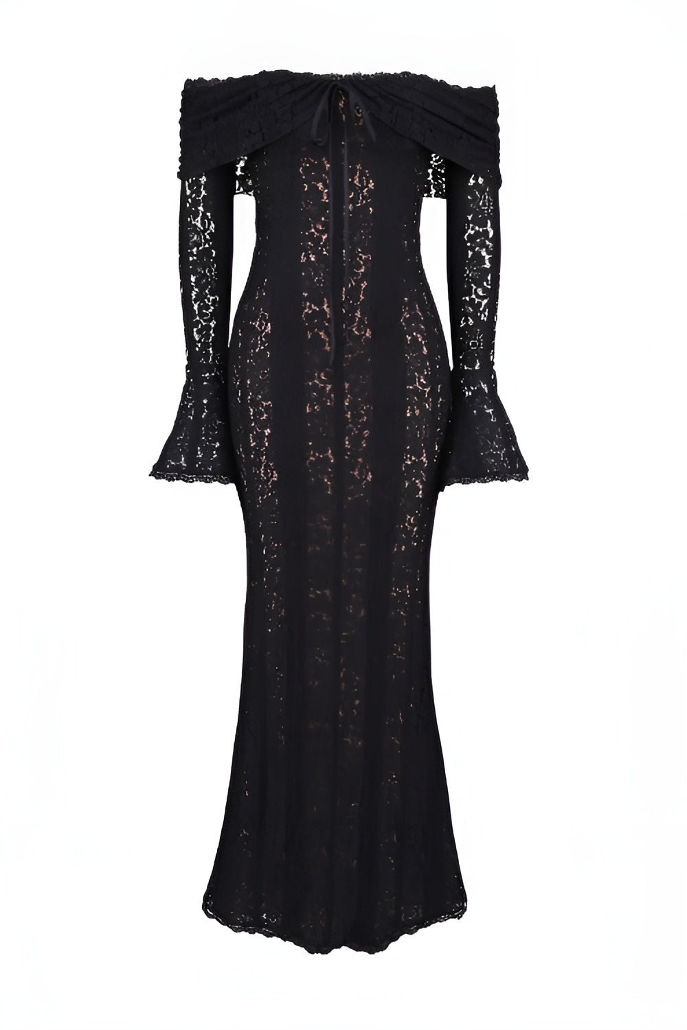 Lace Off-Shoulder Maxi Dress